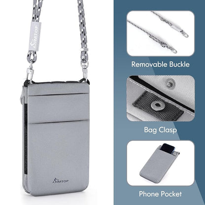 Mini Phone Purse Bag - Nylon Wallet & Crossbody Bags for Women with Adjustable Strap, Credit Card Slot, RFID & Waterproof