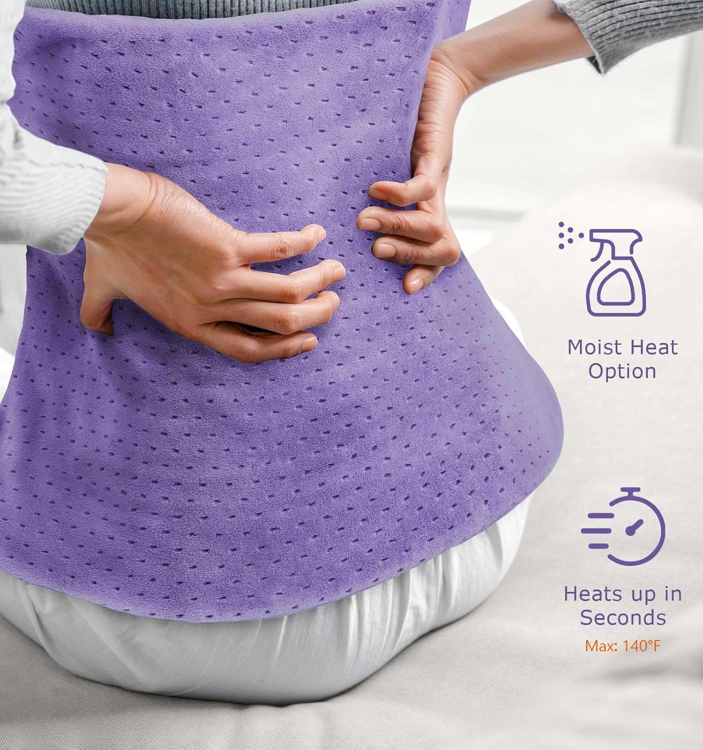 Heating Pad for Back Pain & Cramps - Ultimate Size 12"x24"