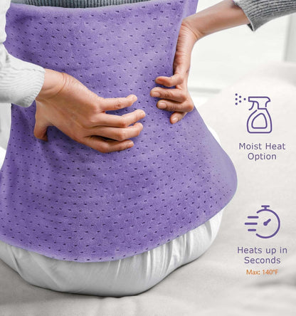 Heating Pad for Back Pain & Cramps - Ultimate Size 12"x24"