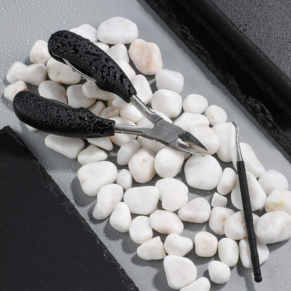 Oneleaf Toenail Clipper Set For Thick and Ingrown Toenails with Toenail Cleaner/Lifter - Premium Professional Stainless Steel Pedicure Tools for Foot Nail Treatment