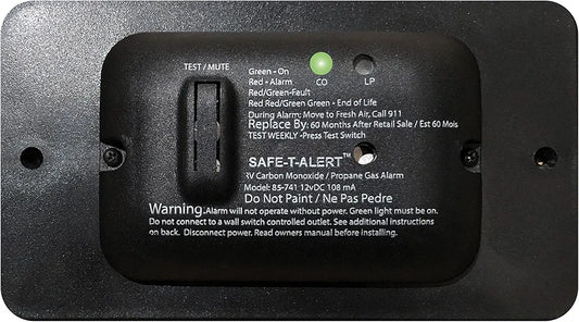 Safe-T-Alert 85 Carbon Monoxide & Propane Alarm - 12V Black