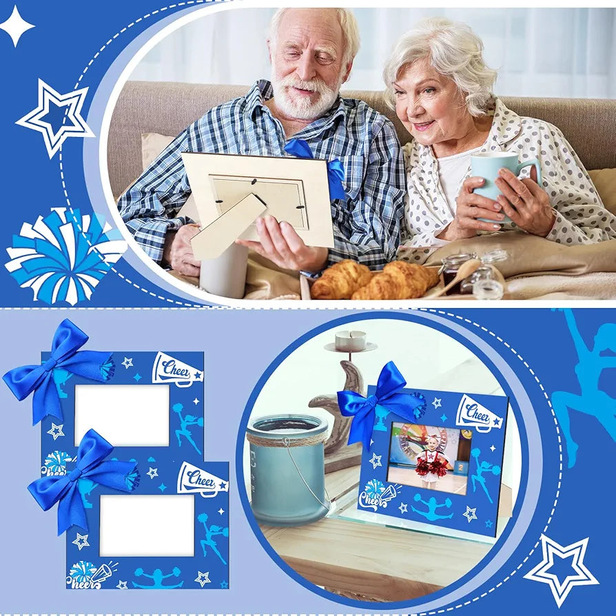 12 Pcs Cheer Picture Frame 8x10 Inch Wood Photo Frames Cheerleader Wooden Frame Cheer Gift Tabletop Pictures Cheerleading Photo Display for Gallery Home Wall Decor 