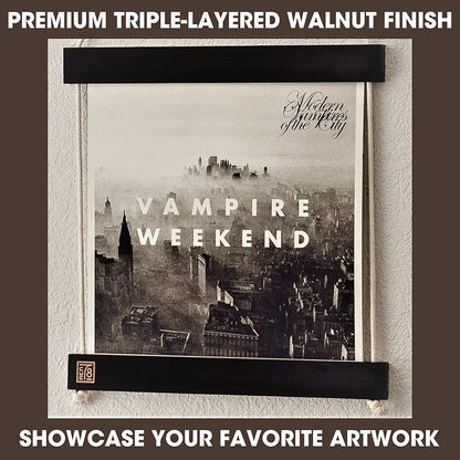 CUE78 Premium Wall Hanging Record Display for Vinyl LP Art Showcase