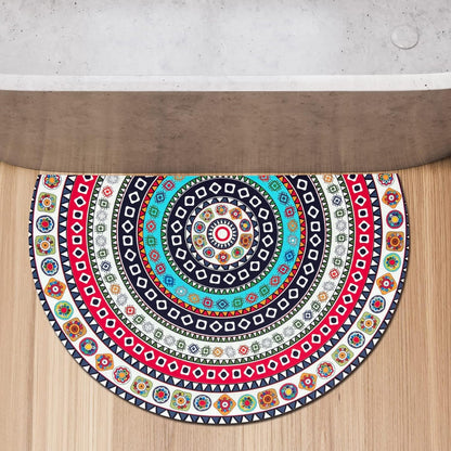 KALLIEGEAR 2 Pcs Boho Diatomaceous Earth Bath Mats, Non-Slip Quick Drying, 30"x20"