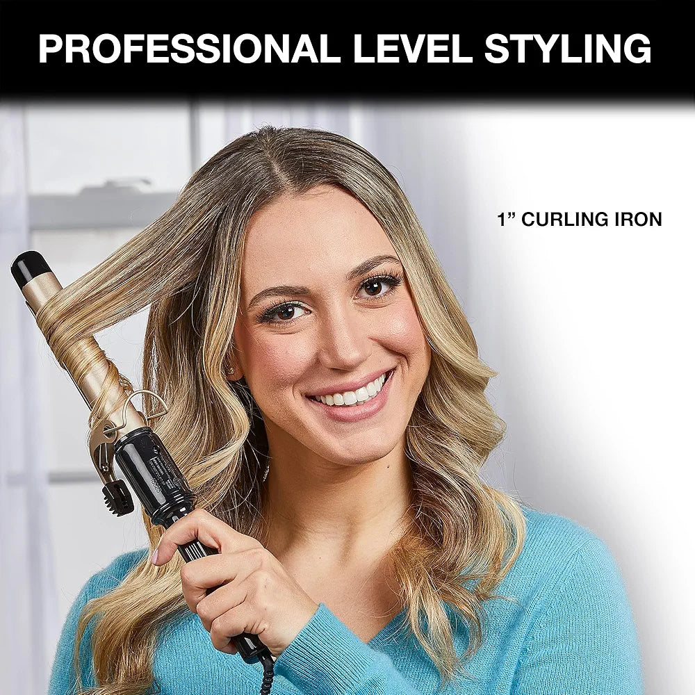 Remington Style Therapy 1” Curling Iron, Lasting Curls.