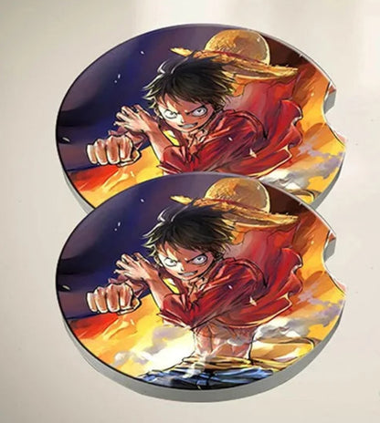 One Piece Custom Car Coaster -2 Pcs Cup Holder Coaster Ceramic Car Coaster 2.56 Inches Car Decorative Drink Cushion Accessories