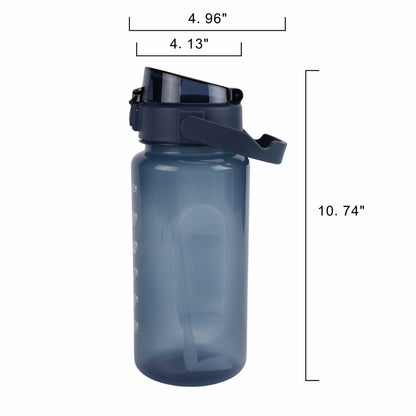 48 OUNCE PLASTIC WATER BOTTLE WITH MILESTONE MARKINGS