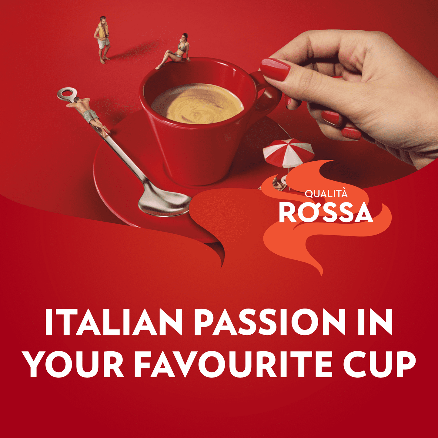 Lavazza Qualità Rossa Whole Bean Coffee - Velvety Medium Roast, Rich Chocolate Notes, Arabica & Robusta Blend, 2.2lb Bag