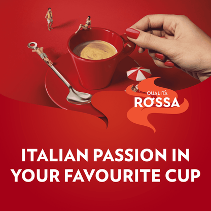 Lavazza Qualità Rossa Whole Bean Coffee - Velvety Medium Roast, Rich Chocolate Notes, Arabica & Robusta Blend, 2.2lb Bag