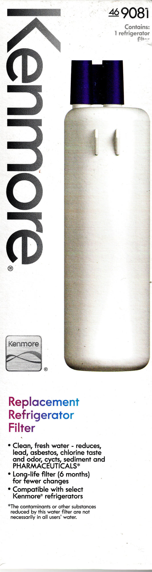 2 Pack Kenmore Elite Refrigerator Water Filter - Pure & Refreshing Water, White