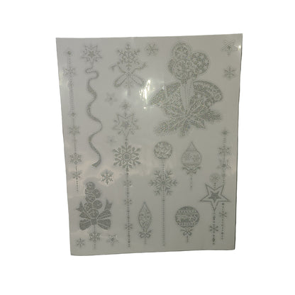 Christmas Window Clings 78 Pcs Sparkle Silver Large Double-Sided Window Decoration Snowflake Window Stickers Xmas 4 Sheet Winter Christmas Window Stickers for Glass Window for Home Kids' Stickers