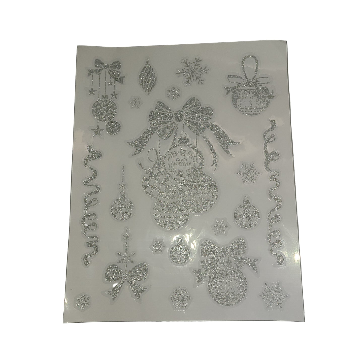 Christmas Window Clings 78 Pcs Sparkle Silver Large Double-Sided Window Decoration Snowflake Window Stickers Xmas 4 Sheet Winter Christmas Window Stickers for Glass Window for Home Kids' Stickers