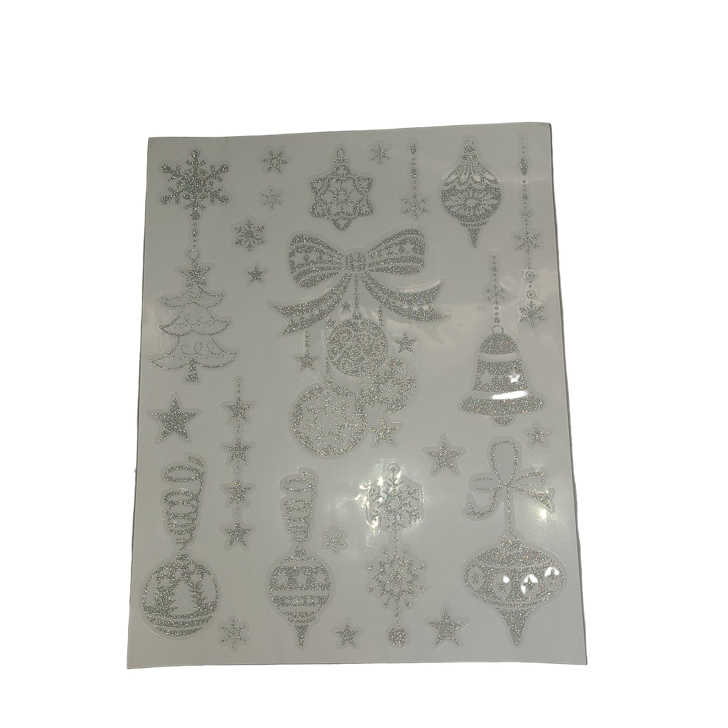 Christmas Window Clings 78 Pcs Sparkle Silver Large Double-Sided Window Decoration Snowflake Window Stickers Xmas 4 Sheet Winter Christmas Window Stickers for Glass Window for Home Kids' Stickers