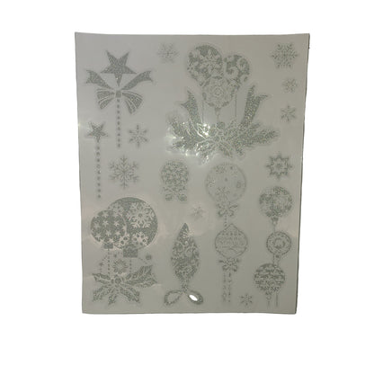 Christmas Window Clings 78 Pcs Sparkle Silver Large Double-Sided Window Decoration Snowflake Window Stickers Xmas 4 Sheet Winter Christmas Window Stickers for Glass Window for Home Kids' Stickers