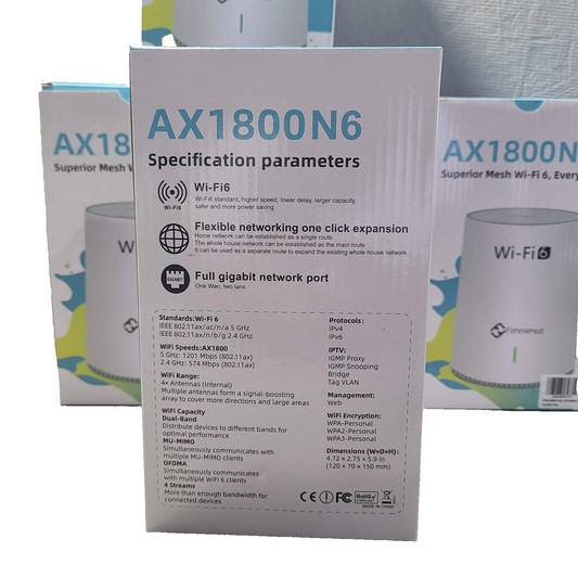5-Pack Foreverest AX1800N6 Mesh Wi-Fi 6 System