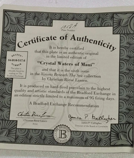 Bradlord Exchange " Crystal Water of Maui"