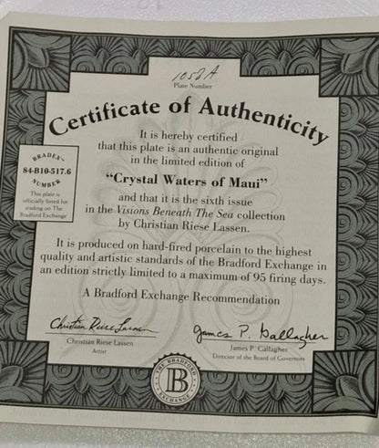 Bradlord Exchange " Crystal Water of Maui"