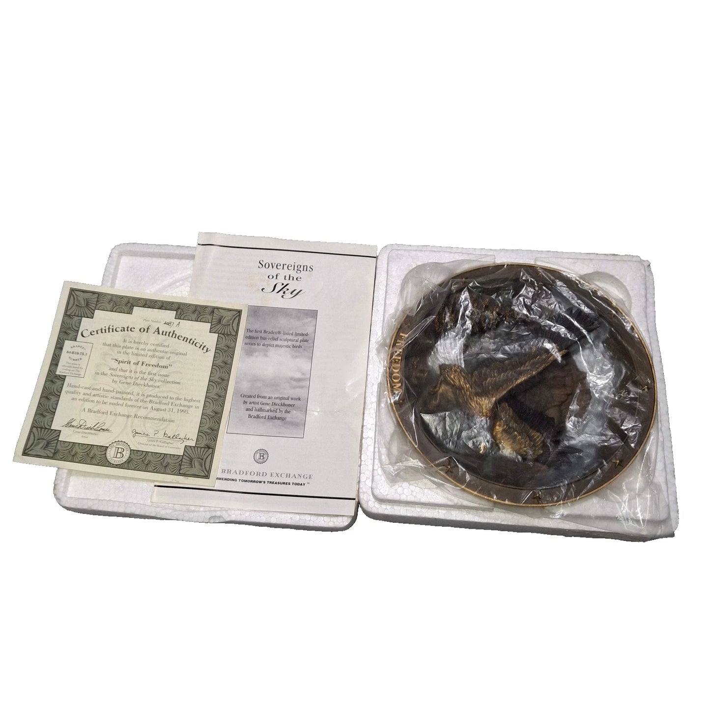 Bradlord Exchange "Spirit of Freedom" Collector Plate by George Dolokhov - Limited Edition
