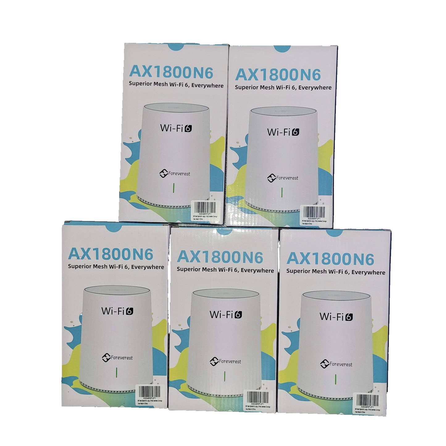 5-Pack Foreverest AX1800N6 Mesh Wi-Fi 6 System