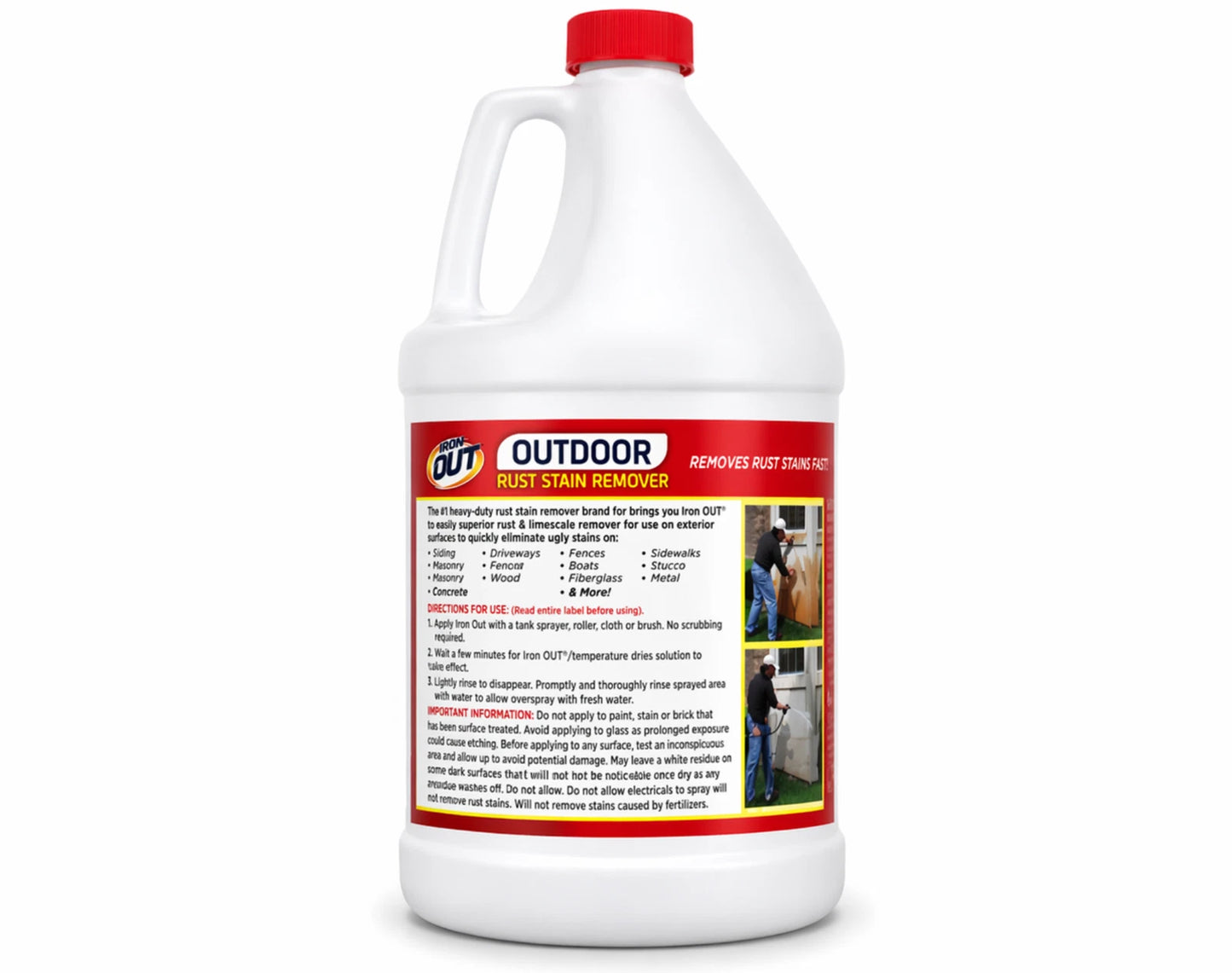 Iron Out Outdoor Liquid Rust Stain Remover 128 oz Stain Cleaner